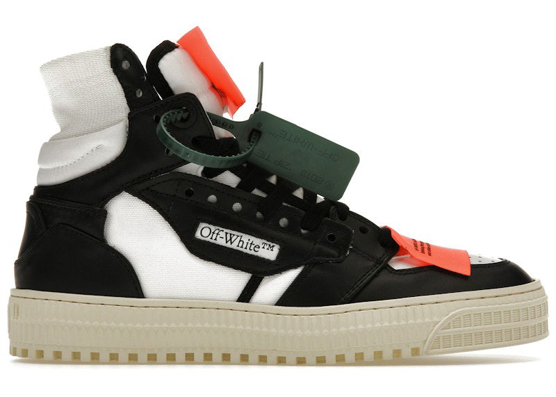 Superge in čevlji Off-White Off Court 3.0 Leather Canvas Black White Črna | OMIA065S23LEA0010110