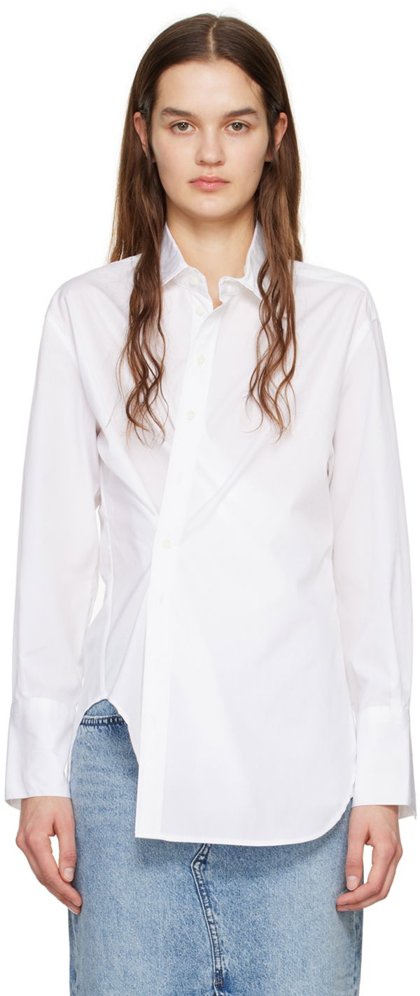 Srajce rag & bone rag & bone Indiana Asymmetrical Shirt Bela | WAW24SA0354635