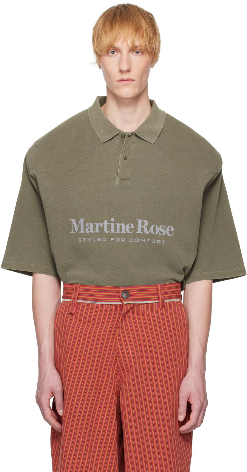 Polo majica Martine Rose Martine Rose Padded Polo Zelena | 654JE02411L