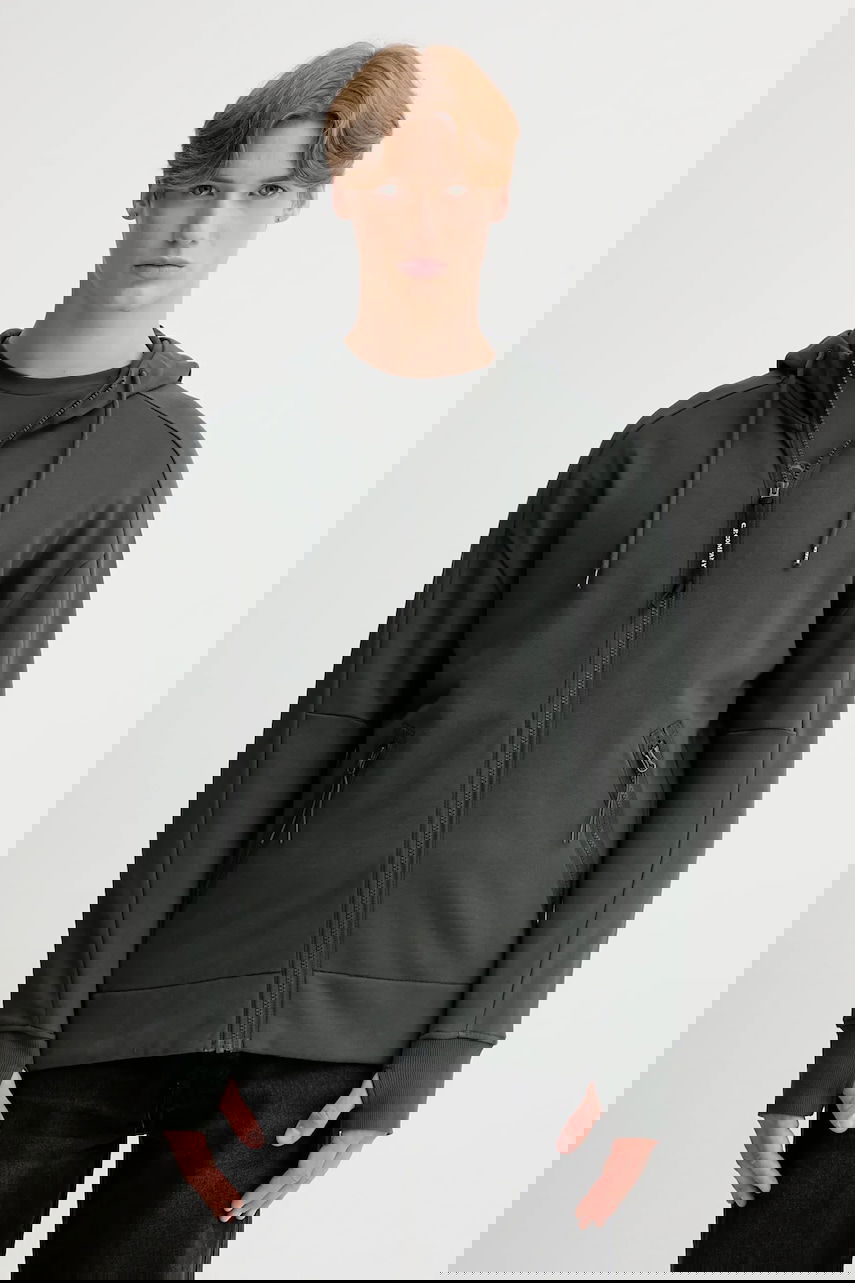 Pulover C.P. Company C.P. Company Smooth Hooded Zip-Up Sweatshirt Zelena | 19CMSS715A005086W, 0