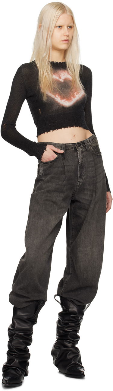 Kavbojke R13 R13 Damon Pleated Jeans Siva | R13W3147-D019A, 3