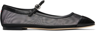 Oblačila Aeyde Aeyde Uma Mesh Toe-Cap Ballerina Flats Črna | A11-FL-RKLS08FL181-SS25-800-007, 0