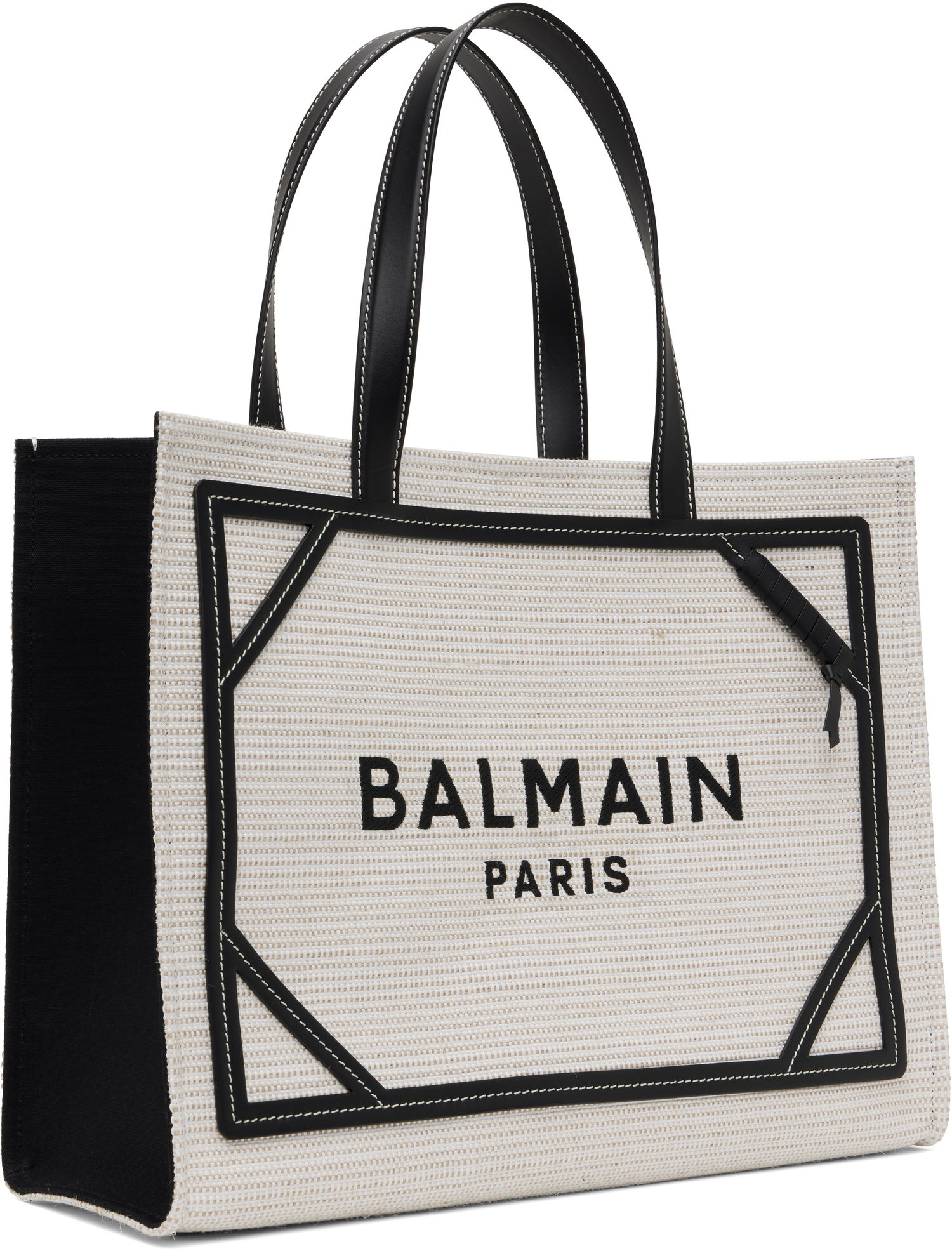 Tote bag Balmain Balmain B-Army Raffia Tote Bež | EN0FF901TCRB, 1