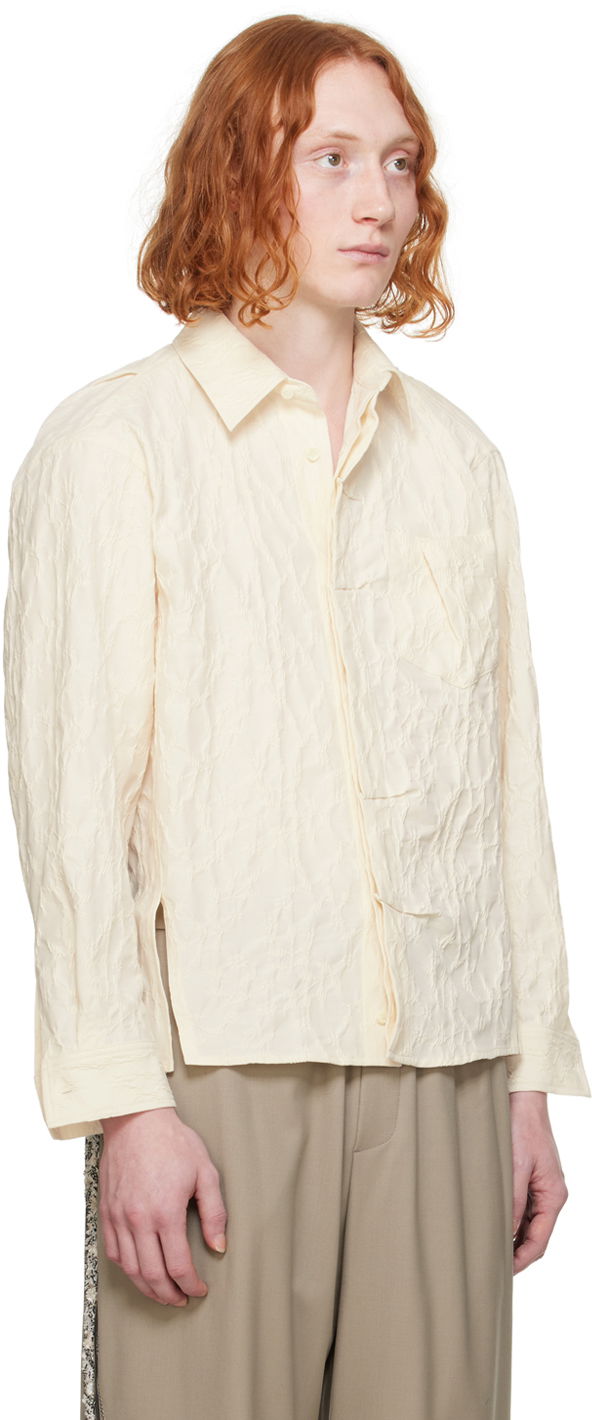 Srajce ADER ERROR Textured Button-Up Shirt Bež | BN01SSSH0102IV, 1