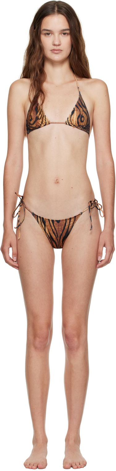 Kopalke Jean Paul Gaultier Jean Paul Gaultier 'The Wood' Print Bikini Rjava | 25/03-W-BS031-J009P-0060, 0