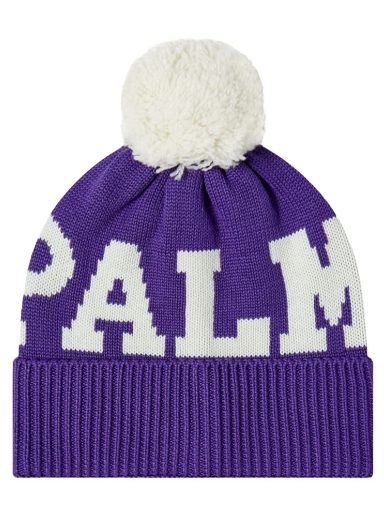 Beanie Palm Angels Logo Pompon Beanie Lila | PWLC011F22KNI0013701