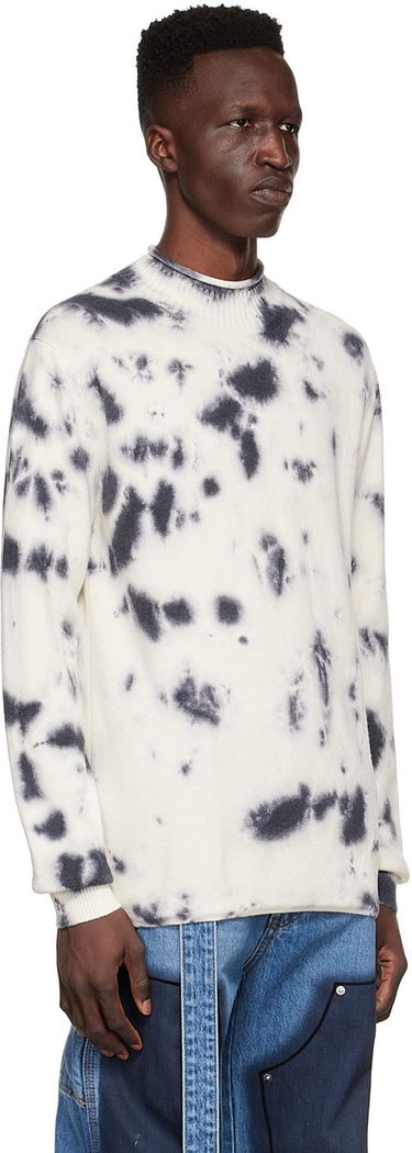 Pleteni pulover We11done Tie-Dye Wool Sweater Bela | WD-KT1-22-604-U-BK, 1