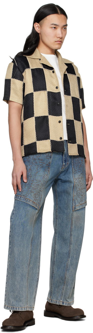 Srajce Andersson Bell Andersson Bell Patchwork Open Collar Shirt Bež | atb1233m, 3