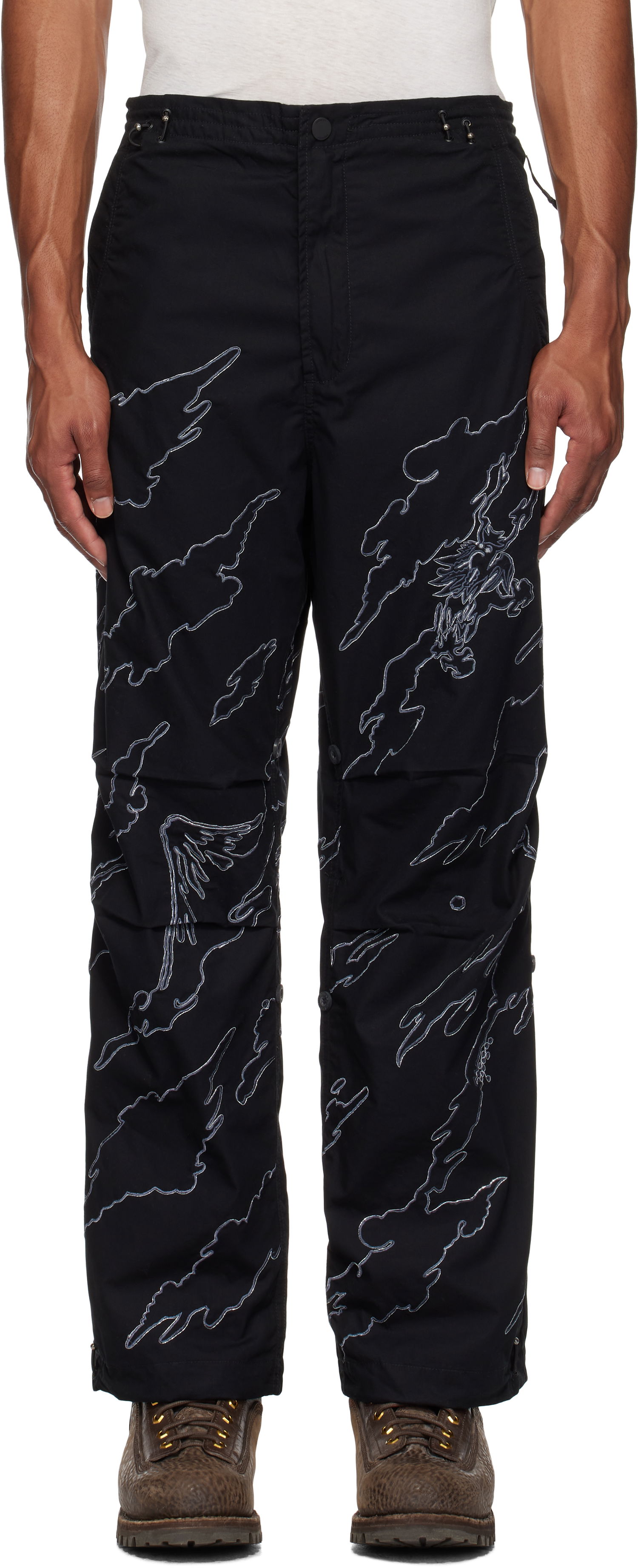 Hlače Maharishi DPM: Bonsai Sparse Snopants Trousers Črna | 5340, 0