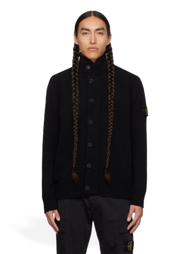 Pleteni pulover Stone Island Patch Črna | 7915547A3