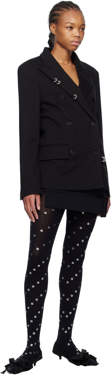 Nogavice We11done We11done Eyelet Tights Črna | WD-LE0-25-285-W-BK, 3