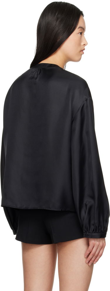 Srajce Loulou de Saison Loulou de Saison Lea Satin Blouse Črna | LEA, 2