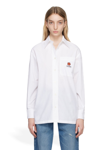 Srajce KENZO Paris Boke Flower Shirt Bela | FD52CH0919LH