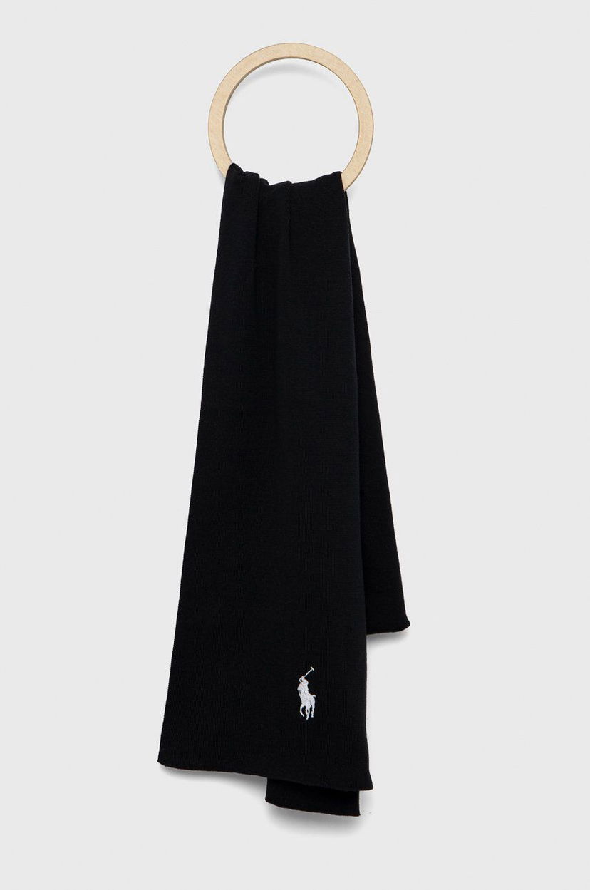 Šala Polo by Ralph Lauren Cotton Scarf Črna | 710886139005