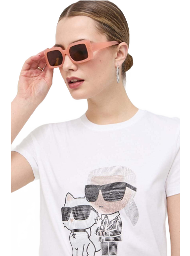 Majica KARL LAGERFELD Ikonic 2.0 RS T-Shirt Bela | 230W1772
