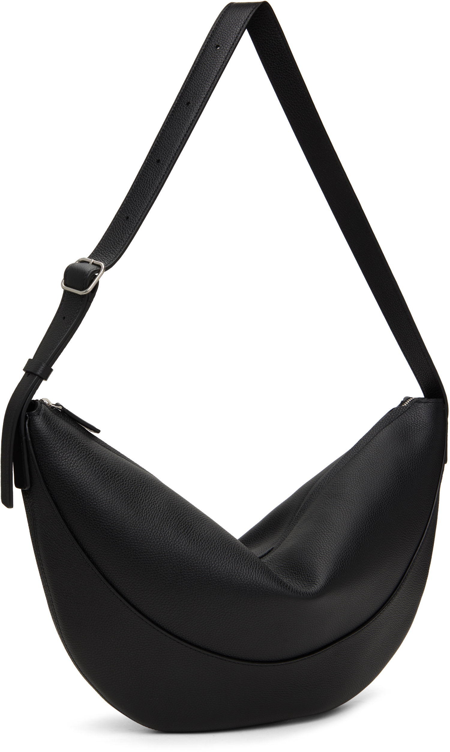 Torba za čez ramo The Row The Row Jouve Leather Shoulder Bag Črna | W1772-L145, 1