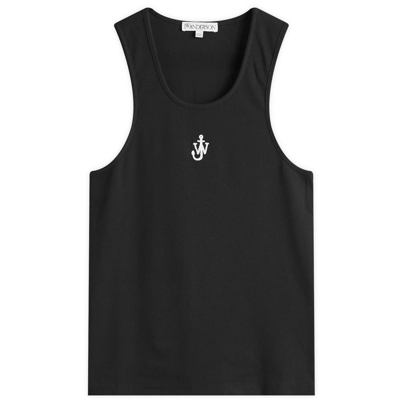 Majica brez rokavov JW Anderson Rib Anchor Embroidery Vest Črna | JO0246-PG1512-999