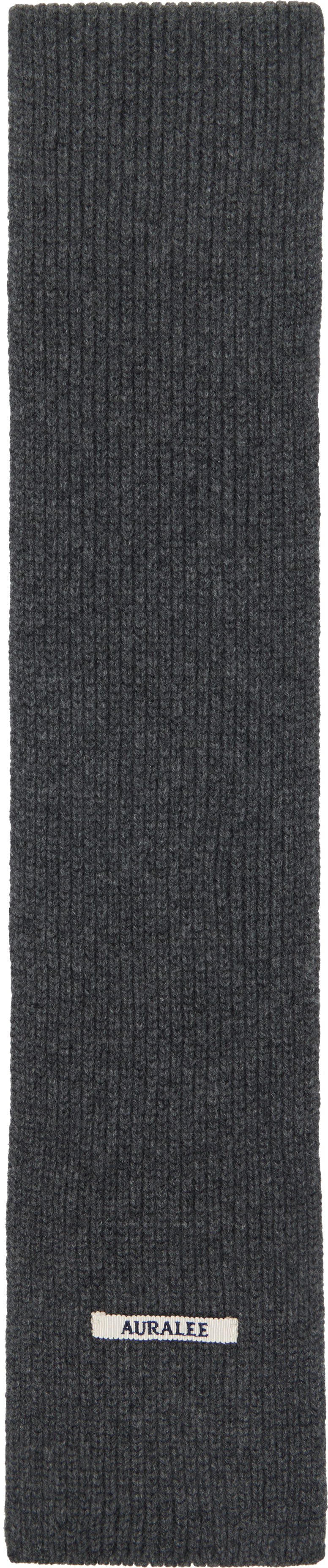 Šala AURALEE AURALEE Light Cashmere Knit Stole Siva | A25AM07CJ
