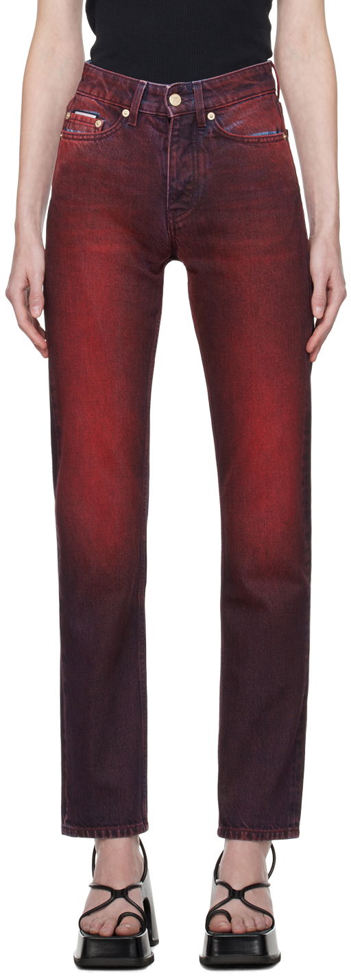Kavbojke Eytys Orion Slim-Fit Jeans Rdeča | A037019