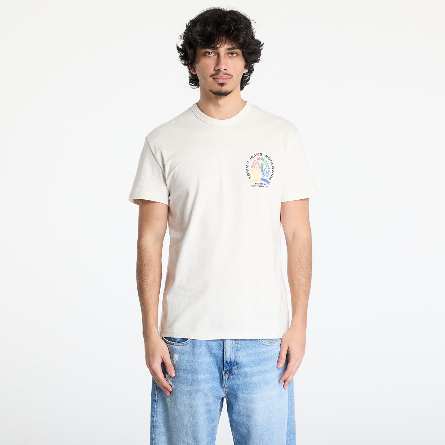 Majica Tommy Hilfiger Tommy Jeans Regular Crest Tee Bež | DM0DM20813 AE3, 0