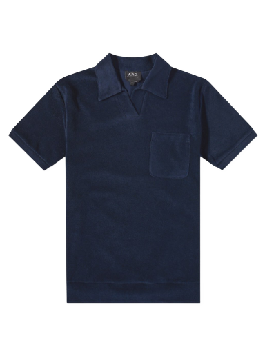 Polo majica A.P.C. Agustino Sponge Fleece Polo Shirt Mornarica | COEWT-H26072-IAK