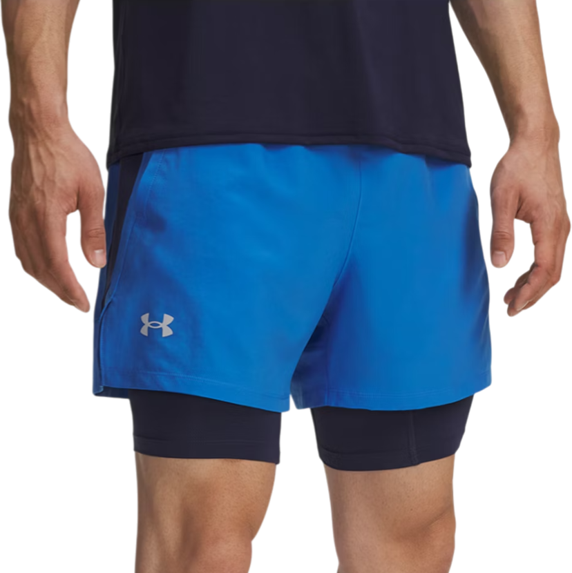 Kratke hlače Under Armour UA Launch 5" 2-in-1 Running Shorts Modra | 1382640-402