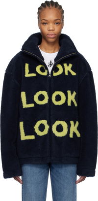 JW Anderson 'Look Look Look' Fleece Zip-Up Jacket