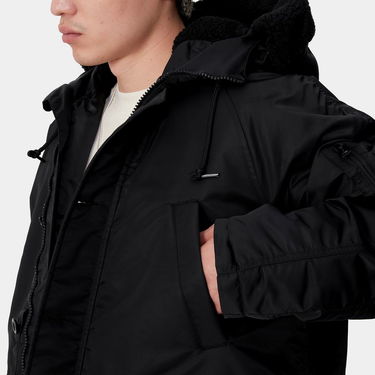 Parka Carhartt WIP Hooded Parka with Faux-Fur Lining Črna | I033929_9, 5