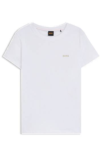Majica BOSS BOSS Slim-Fit Cotton-Jersey T-Shirt Bela | 50506973