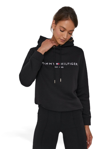 Pulover Tommy Hilfiger Heritage Hoodie Črna | WW0WW31998.NOS