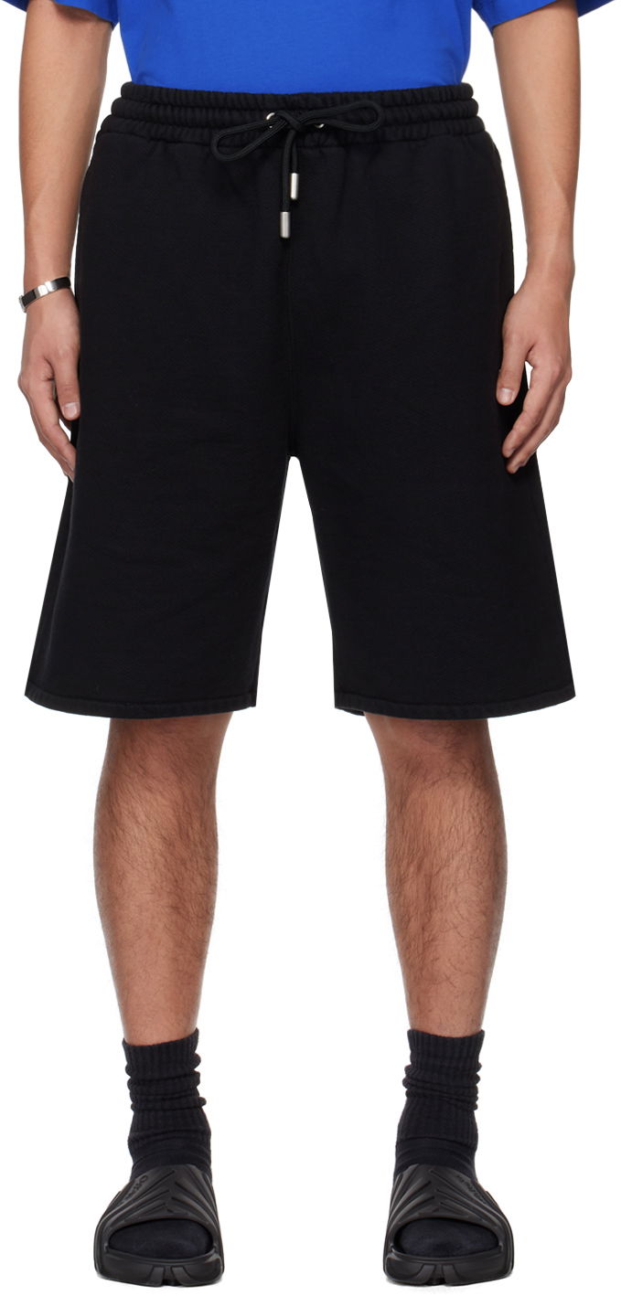 Kratke hlače Off-White Black Cornely Diags Shorts Črna | OMCI013S24FLE0021001