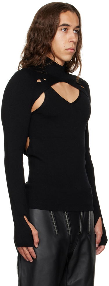 Pleteni pulover Dion Lee Cutout Turtleneck Top Siva | C7078P22, 4
