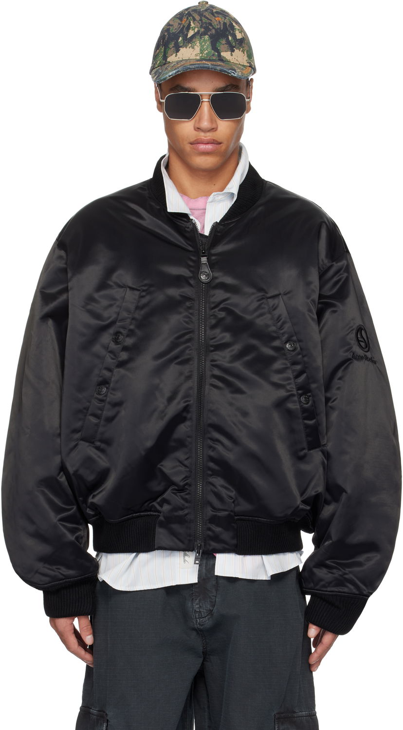 Bomber jakna Acne Studios Acne Studios Logogram Bomber Jacket Črna | B90819-