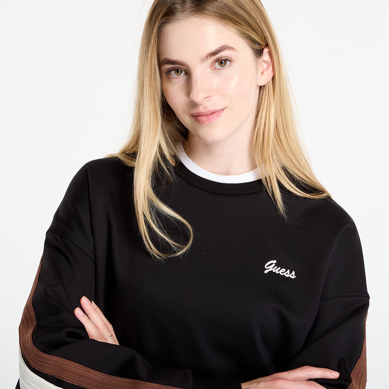 Pulover GUESS GUESS Fabia Sweatshirt Črna | V5BQ03KCX22-JBLK, 1