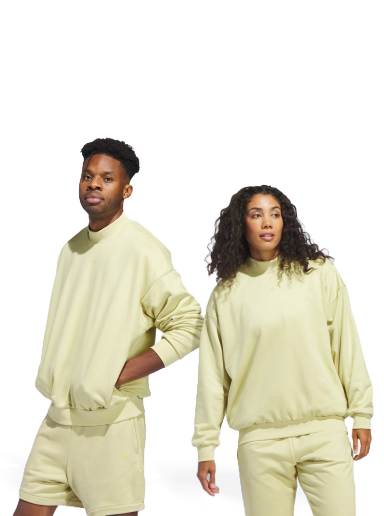 Pulover adidas Performance Basketball Sueded Crew Rumena | IN7697