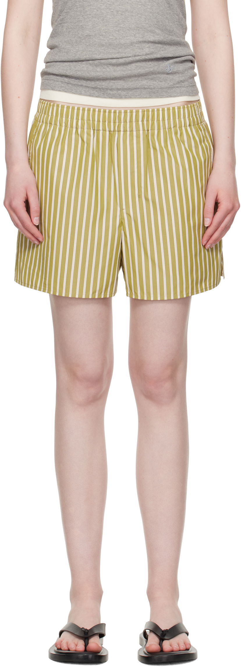 Kratke hlače AMI AMI Paris Elasticated Shorts Rumena | USO117.CO0108