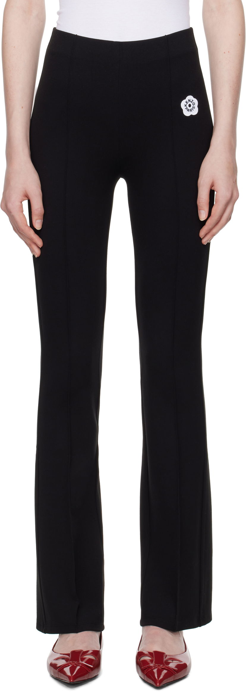 Pajkice KENZO 'Boke Flower 2.0' Embroidered Flare Trousers Črna | FF52PA7384IF