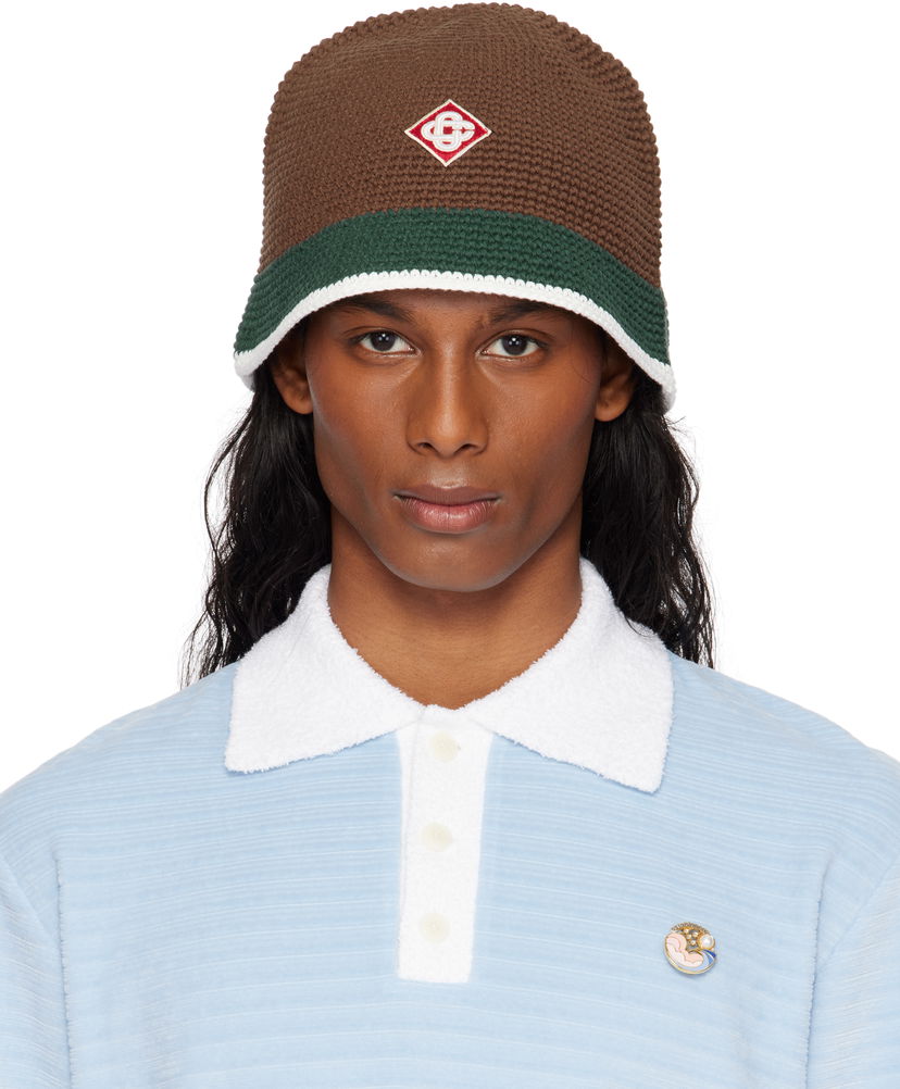 Klobuk Casablanca Casablanca Crochet Bucket Hat Rjava | AS25-HAT-081-01
