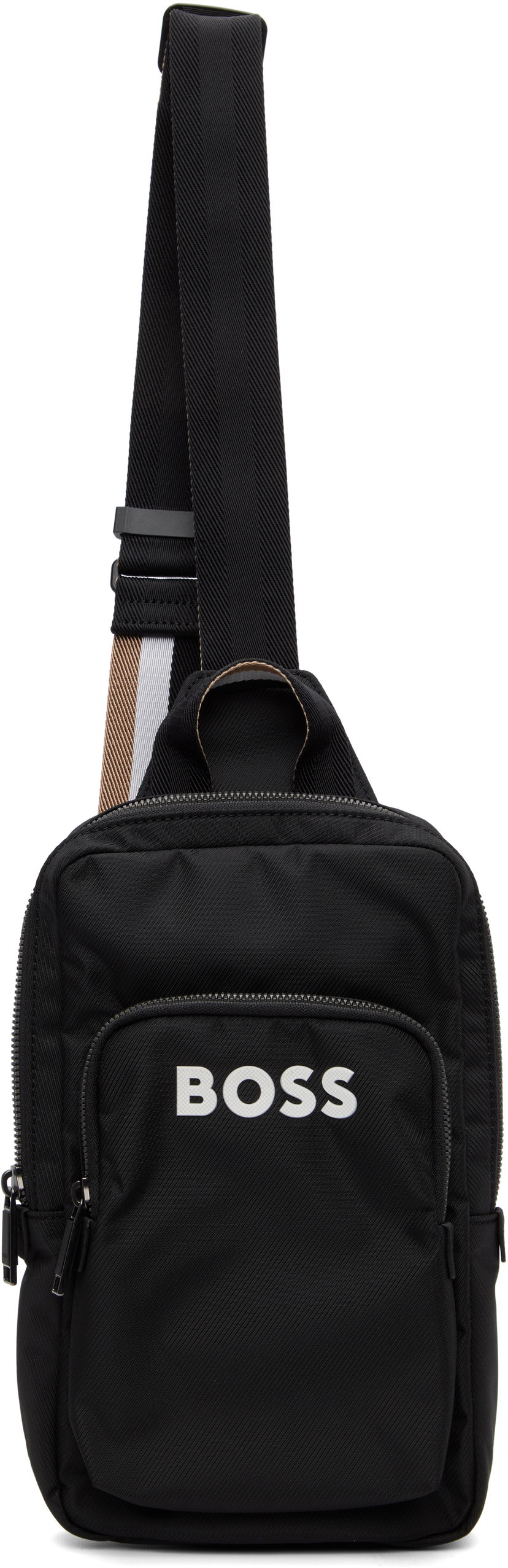 Torba za čez ramo BOSS BOSS Bonded-Logo Sling Bag Črna | 50548221