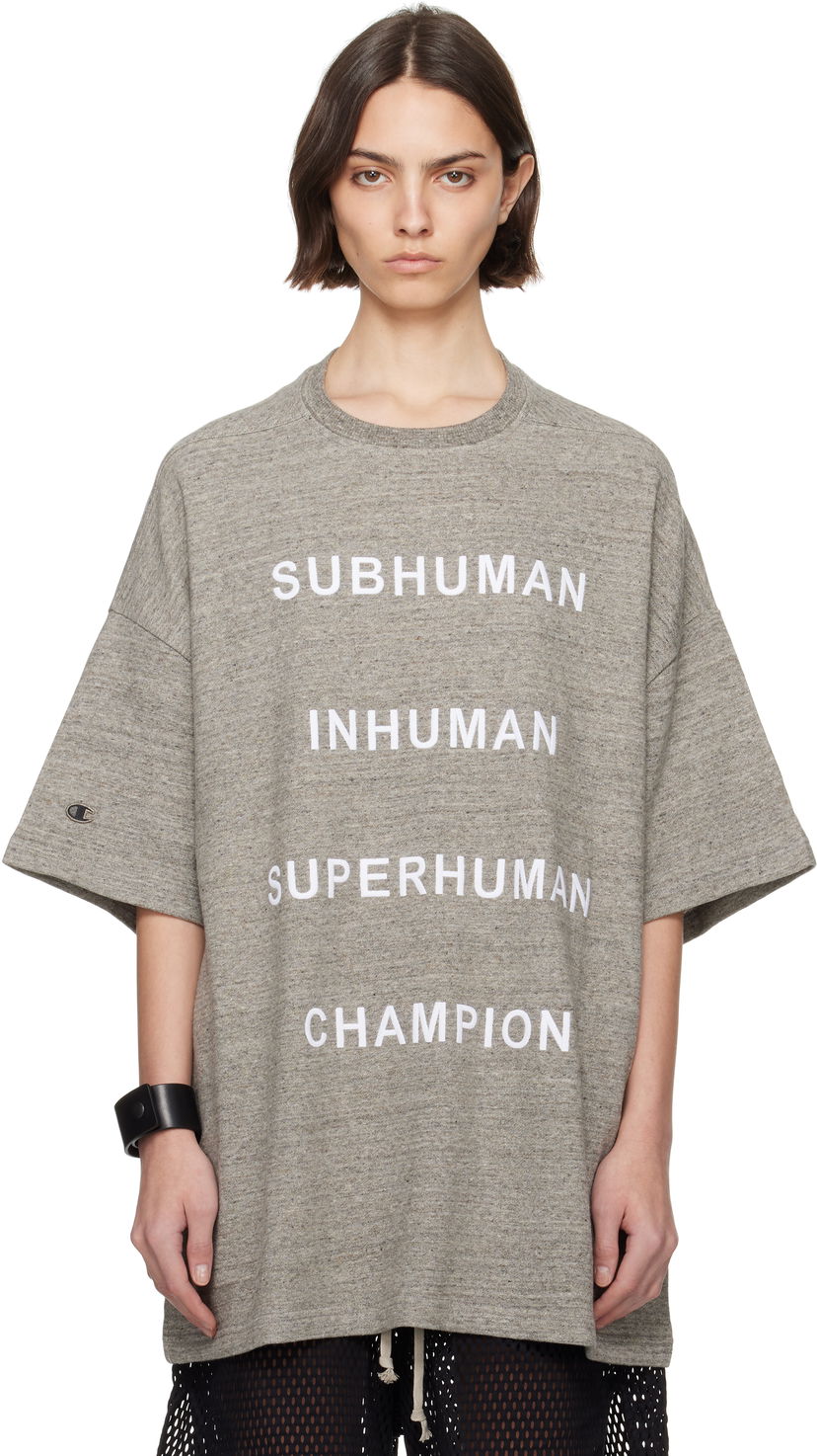 Majica Rick Owens Rick Owens Champion Edition Tommy T-Shirt Siva | CW01E1674 CHMJ