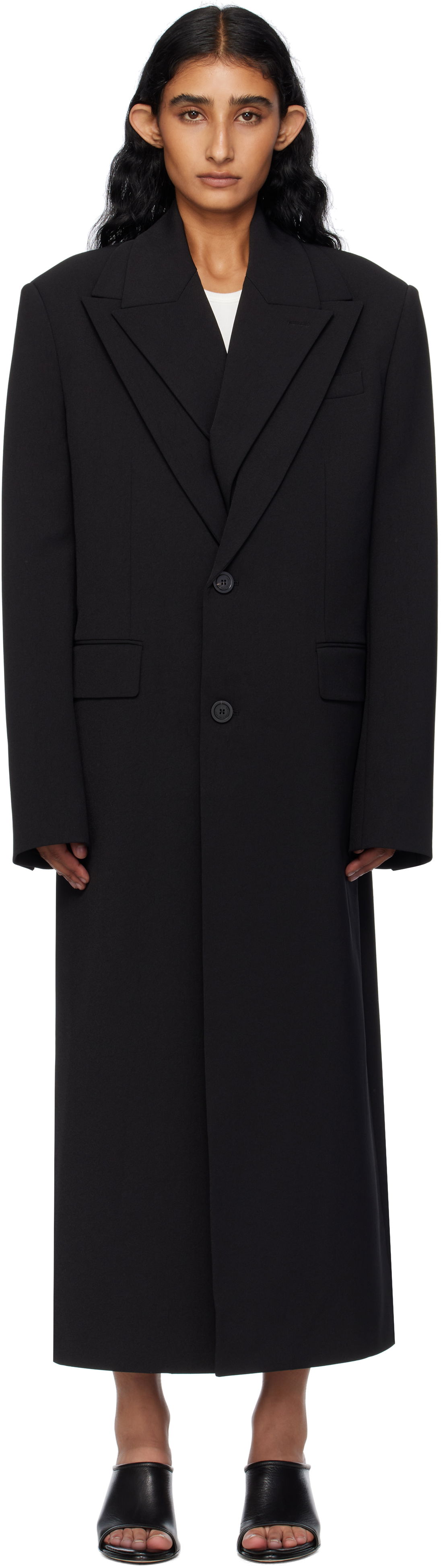 Plašči Jean Paul Gaultier Jean Paul Gaultier Double Layer Coat Črna | 25/03-U-OU010-W002-00, 0