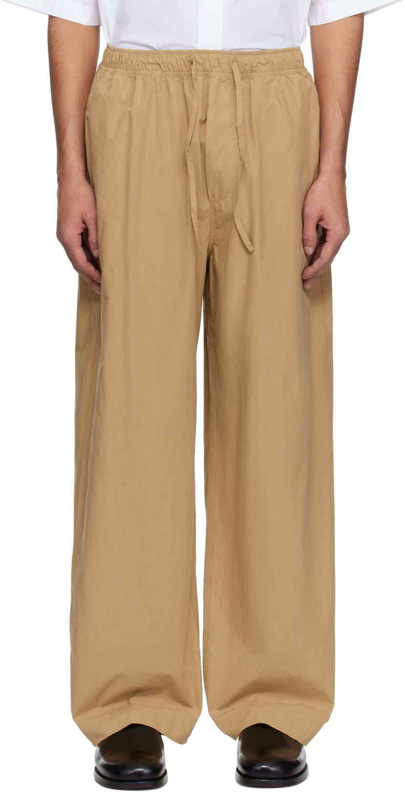 Hlače Studio Nicholson Studio Nicholson Sonny Wide-Leg Trousers Bež | SONNY SNM - 1311