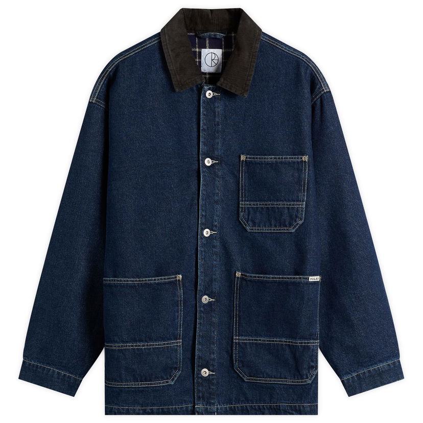 Jakna Polar Skate Co. Flannel Lined Ezra Jacket, Size Small Modra | PSC-F25-7-IND