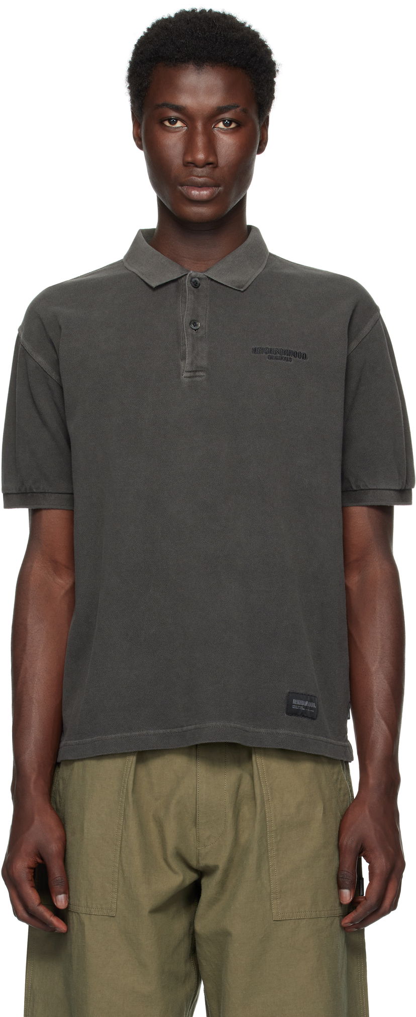 Polo majica Neighborhood Neighborhood Pigment Dyed Short Sleeve Polo Siva | 251FPNH-CSM14