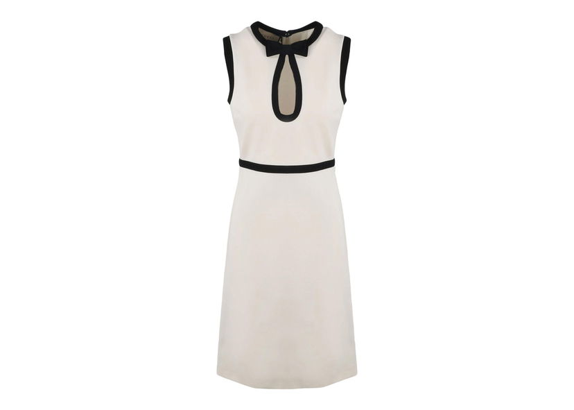 Obleke Gucci Keyhole Cut-Out Pencil Dress White Bela | 688342 X7C07 9040