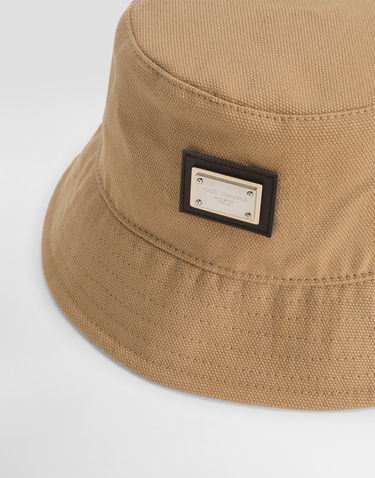 Klobuk Dolce & Gabbana Dolce & Gabbana Canvas Bucket Hat With Branded Tag Bež | LB5H55G7O3AM0453, 2