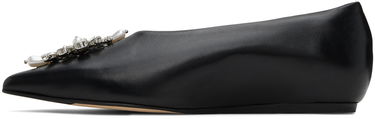 Oblačila Simone Rocha Simone Rocha Embellished Pointed Toe Ballerina Flats Črna | PMP18B 0799, 2