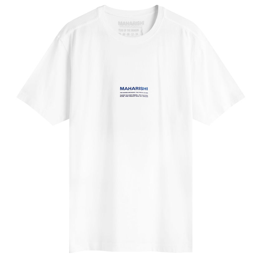 Majica Maharishi Less Dangerous Graphic T-Shirt, Size Large Bela | 1453-WHT