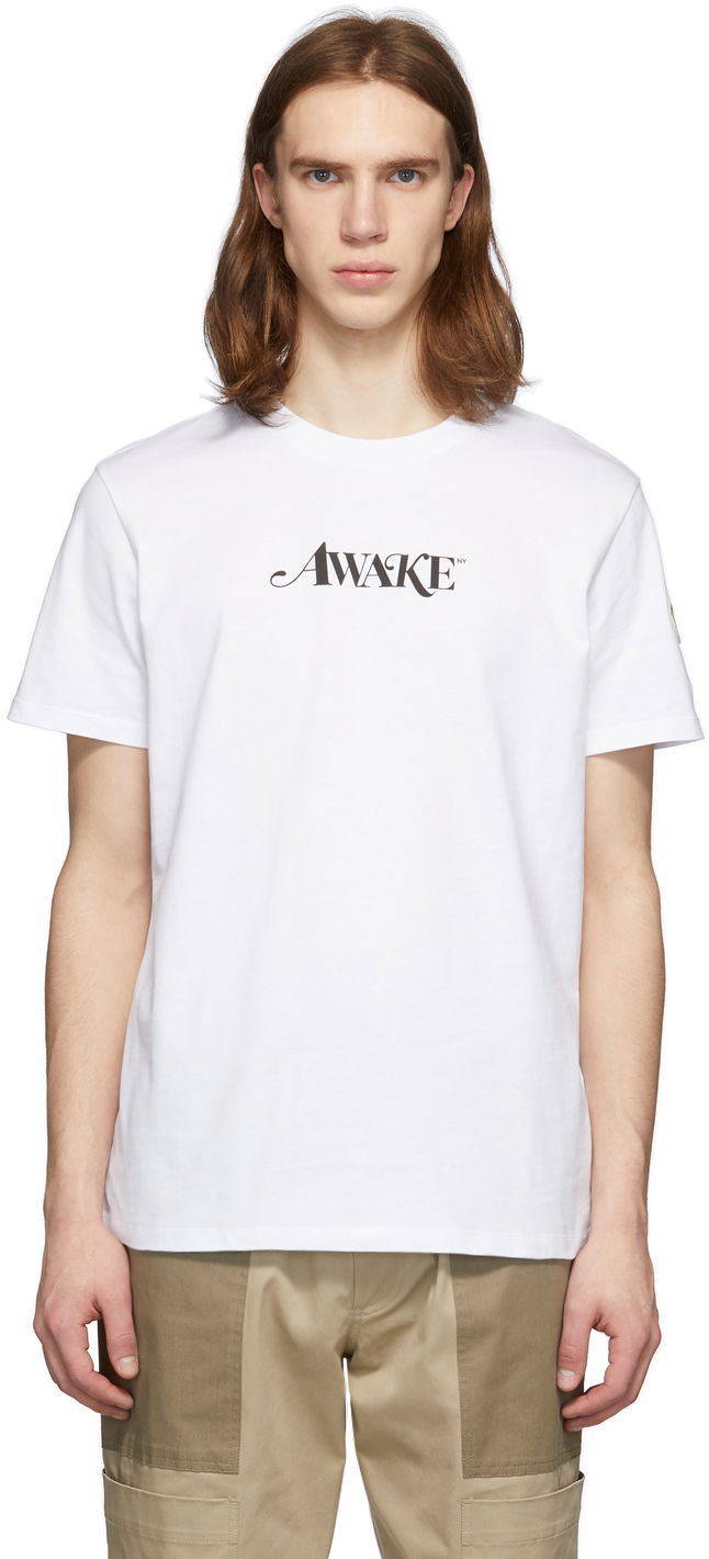 Majica Moncler Genius 2 1952 Awake NY Edition Logo T-Shirt Bela | 8C708 - 10 - V8141