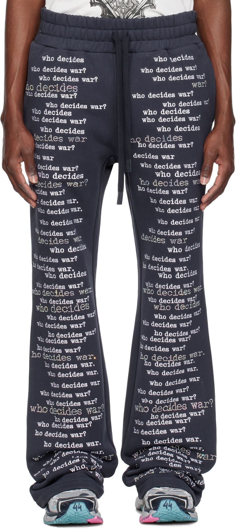 Trenirka Who Decides War 'WDW' Scripture Sweatpants Mornarica | 1121150010SS25